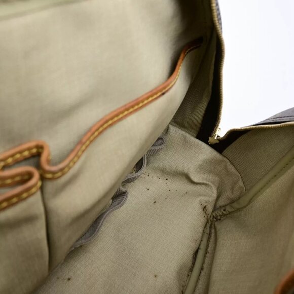 LOUIS VUITTON LV Logo Deauville Hand Bag Monogram Leather Brown - Picture 14 of 16